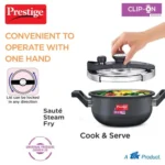 Prestige Clip-on Svachh Hard Anodised Spillage Control Pressure Cooker (Black) - Image 5