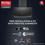 Prestige Provo 900 Kitchen Hood Chimney - Powerful Suction - 1000m3/hr - Image 3