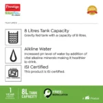 Prestige CleanHome Naturoflow 1.0 RO+ Alkaline Water Purifier, 8L (Black) - Image 5