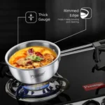 Prestige Tri Ply Splendor Tadka Pan 13 Cm 550Ml Stainless Steel Cookware - Image 4