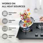 Prestige Tri-Ply Stainless Steel 3 Piece BYK Cookware Set| Fry Pan 24cm (1.7L), Kadai 24cm (2.7L) with SS Lid, Sauce Pan 16cm (1.5L)| Even Heat Distribution| Gas and Induction Compatible - Image 7