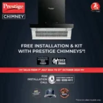 Prestige Tampa 600 KitchenHood with Auto Clean Function - Angular Suction - 1100m3/hr - Image 2