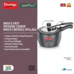 Prestige Apple Duo Plus Hard Anodised Spillage Control Pressure Cooker (Black) - Image 5