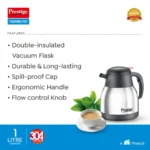 Prestige Thermo-Pot Stainless Steel Coffee & Tea Flask (PSCF 1L) - Image 3