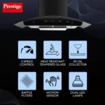 Prestige Kitchen Hood - Oscar 900 Contemporary Black - Image 4