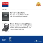 Prestige Sandwich Toaster With Fixed Sandwich Plates - PSDP 02 - Image 4