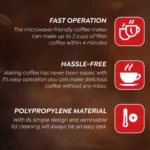Prestige Microwave Coffee Maker PMCM 1.0 (400 ml) - Image 3