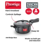 Prestige Svachh Hard Anodised Spillage Control Senior Pressure Cooker, (Black) - Image 2
