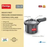 Prestige Svachh Hard Anodised Spillage Control Pressure Cooker, (Black) - Image 4
