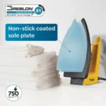 Prestige Magic Magnite 750W Dry Iron|Greblon Non-Stick Coated Sole Plate|Wide Range Of Fabric Interface|Light Weight|Neon Indicator Light|2 Years Warranty|Yellow & Black - Image 3