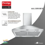 Prestige Dura 600 Stainless Steel Baffle Filter Kitchen Hood - 1000m3/hr - Image 5
