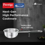 Prestige Tri Ply Splendor Tadka Pan 13 Cm 550Ml Stainless Steel Cookware - Image 2