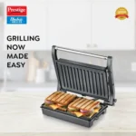 Prestige PEG 5.0 Non-Stick Coating 800 W Electric Grill (Silver and Black) - Image 3