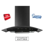 Prestige Kitchen Hood - Oscar 900 (90 cm with Safe Sense) | Advanced gas leak detector | Auto-clean | Powerful 1000M3/HR Suction | 3 speed control
