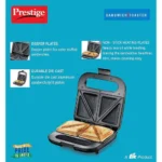 Prestige PSDP 01 New Deep Sandwich Maker 750W with Non-stick Heating Plates - Image 3