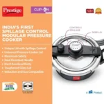 Prestige Clip-on Svachh Hard Anodised Spillage Control Pressure Cooker - Image 3