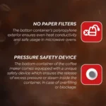 Prestige Microwave Coffee Maker PMCM 1.0 (400 ml) - Image 4