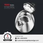 Prestige PKOSS Stainless Steel Electric Kettle 1500W (Silver) - Image 6