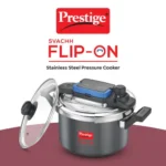 Prestige Svachh Flip-on Hard Anodised Gas and Induction Compatible Pressure Cooker with Glass Lid, (Black) - Image 5
