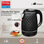 Prestige PKCT 1.5 Litre Electric Kettle with Designer Cool Touch Exterior| Stainless Steel Inner Body| Dry Heat Protection|Black - Image 2