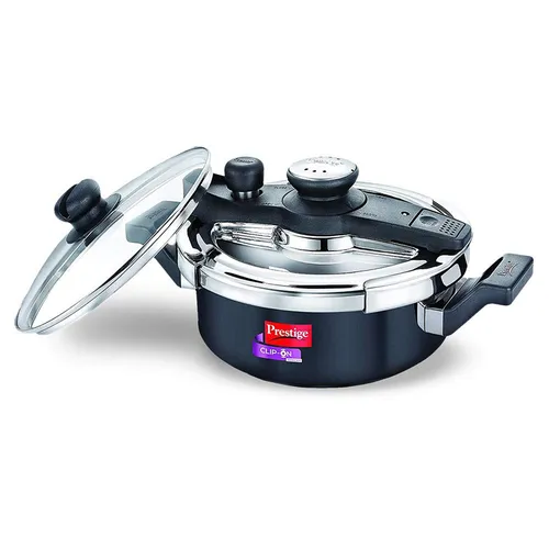 4999-20241-IMG1 Prestige Clip-on Svachh Hard Anodised Spillage Control Pressure Cooker - Image 1
