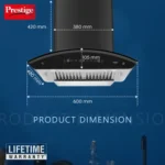 Prestige Split Kitchen Hood - Prestige Zen 600 - Image 5