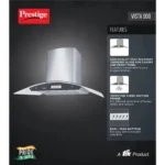 Prestige Vista 900 Kitchen Hood Chimney - Turbo Suction - 1000m3/hr - Image 4