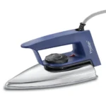 Prestige Magic Cruise 600W Dry Iron|Greblon Non-Stick Coated Sole Plate|Wide Range Of Fabric Interface|Light Weight|Neon Indicator Light|2 Year Warranty|Blue & Silver