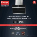 Prestige Zara 900 Auto-clean Glass Kitchen Hood with Revolutionary Motion sensor, 1100m3/HR Suction - Image 3