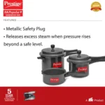 Prestige 5 L, 3 L, 2 L Outer Lid Induction Bottom Pressure Cooker (Hard Anodized) - Image 4