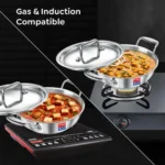 Prestige Tri Ply Splendid Kadai With SS Lid - Image 6