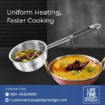 Prestige Tri Ply Splendor Tadka Pan 13 Cm 550Ml Stainless Steel Cookware - Image 7