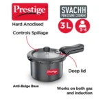 Prestige Svachh Hard Anodised Spillage Control Pressure Cooker, (Black) - Image 2
