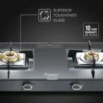 Prestige Vectra Gas Table | Powder Coated Body | Glass Top with Brass Burners - Image 4
