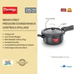 Prestige Svachh Hard Anodised Spillage Control Senior Pressure Cooker, (Black) - Image 3