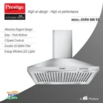 Prestige Dura 600 Stainless Steel Baffle Filter Kitchen Hood - 1000m3/hr - Image 2