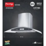 Prestige Vista 900 Kitchen Hood Chimney - Turbo Suction - 1000m3/hr - Image 2