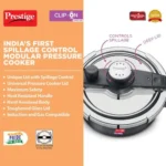 Prestige Clip-on Svachh Hard Anodised Spillage Control Pressure Cooker (Black) - Image 3