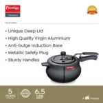 Prestige Nakshatra Plus Svachh Hard Anodised Aluminium Spillage Control Handi Pressure Cooker (Black) - Image 2