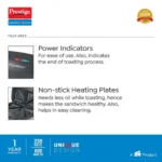 Prestige Sandwich Toaster with Fixed Sandwich Plates - PSMFD 01 - Image 4