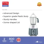 Prestige Delight 750 W Mixer Grinder, 3 Stainless Steel Jars (1500 ml, 1000 ml, 300 ml) (Charcoal Grey) - Image 3