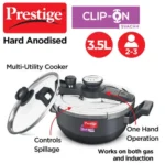 Prestige Clip-on Svachh Hard Anodised Spillage Control Pressure Cooker (Black) - Image 2