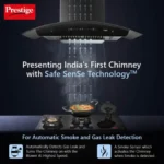 Prestige Kitchen Hood - Oscar 900 (90 cm with Safe Sense) | Advanced gas leak detector | Auto-clean | Powerful 1000M3/HR Suction | 3 speed control - Image 3