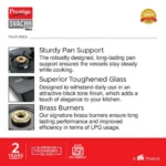 Prestige Svachh Neo Toughened Glasstop Liftable Burners Gas Stove (Black) - Image 4