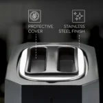 Prestige Slice Pop-up Toaster 750W | Elegant Stainless Steel Finish | Cancel Function & High Lift Lever | Black & Silver - Image 3