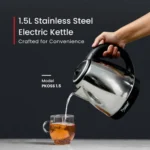 Prestige PKOSS Stainless Steel Electric Kettle 1500W (Silver) - Image 2